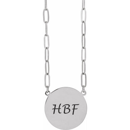Engravable Disc 16" Necklace