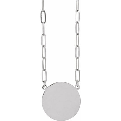 Engravable Disc 16" Necklace