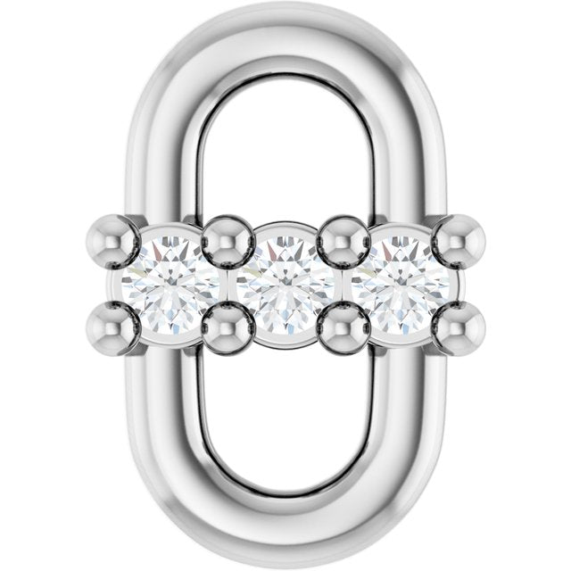 .02 CTW Natural Diamond Link, 4.9 mm x 7 mm
