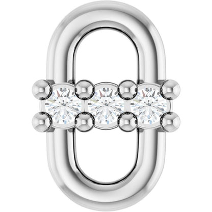 .02 CTW Natural Diamond Link, 4.9 mm x 7 mm