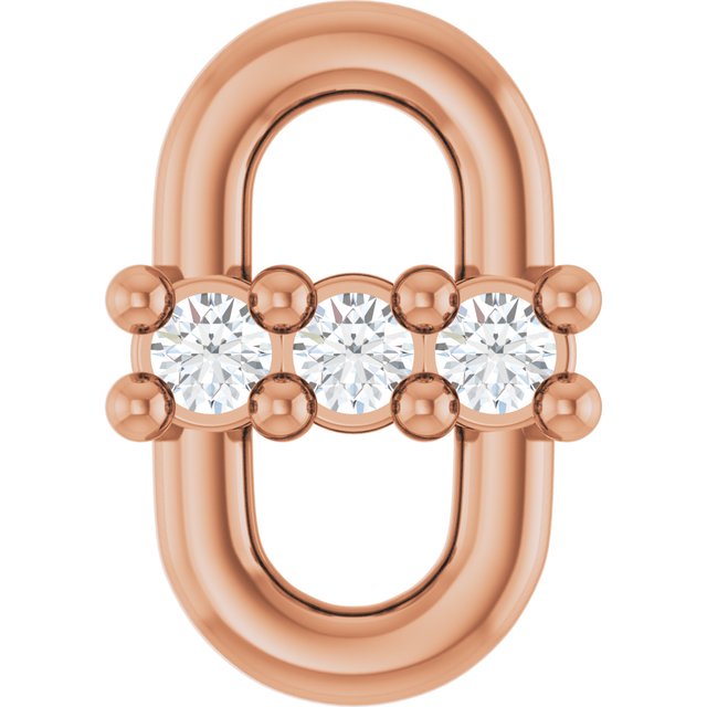 .02 CT Lab-Grown Diamond Link, 4.9 mm x 7 mm