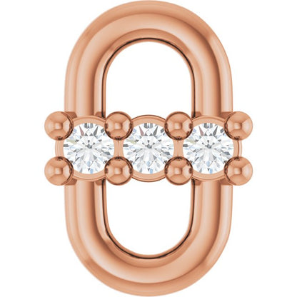.02 CT Lab-Grown Diamond Link, 4.9 mm x 7 mm