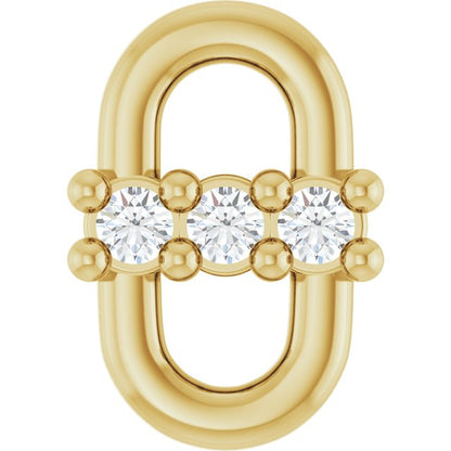 .02 CT Lab-Grown Diamond Link, 4.9 mm x 7 mm