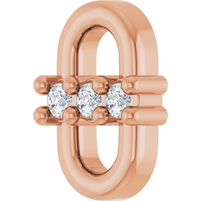 .02 CTW Natural Diamond Link, 4.9 mm x 7 mm
