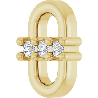 .02 CT Lab-Grown Diamond Link, 4.9 mm x 7 mm
