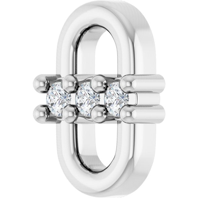 .02 CT Lab-Grown Diamond Link, 4.9 mm x 7 mm