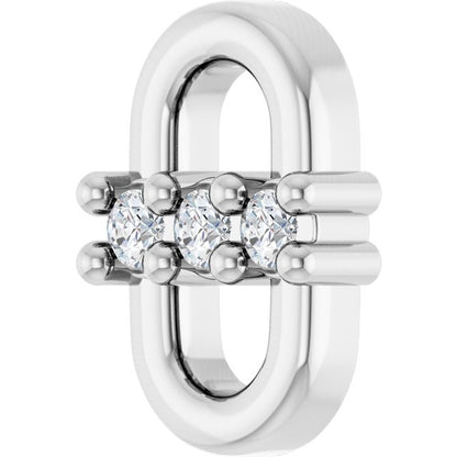 .02 CT Lab-Grown Diamond Link, 4.9 mm x 7 mm