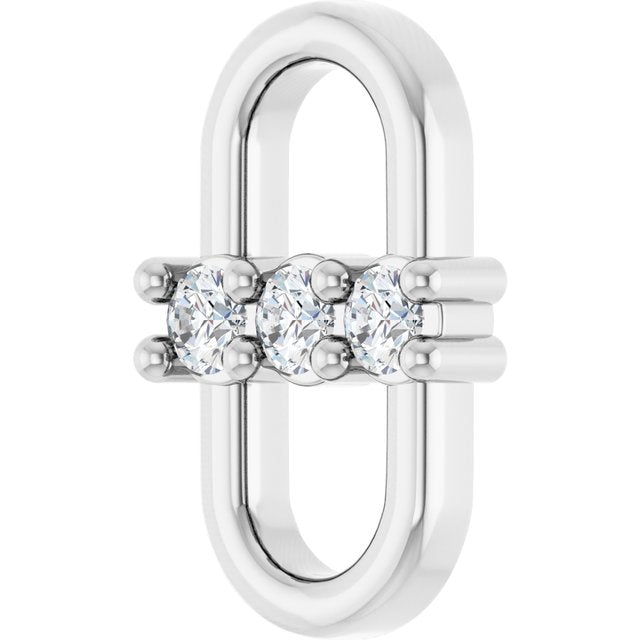 .05 CTW Natural Diamond Link, 6.5 mm x 10 mm