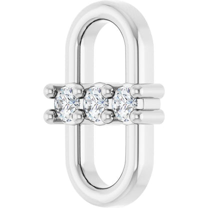 .05 CTW Natural Diamond Link, 6.5 mm x 10 mm