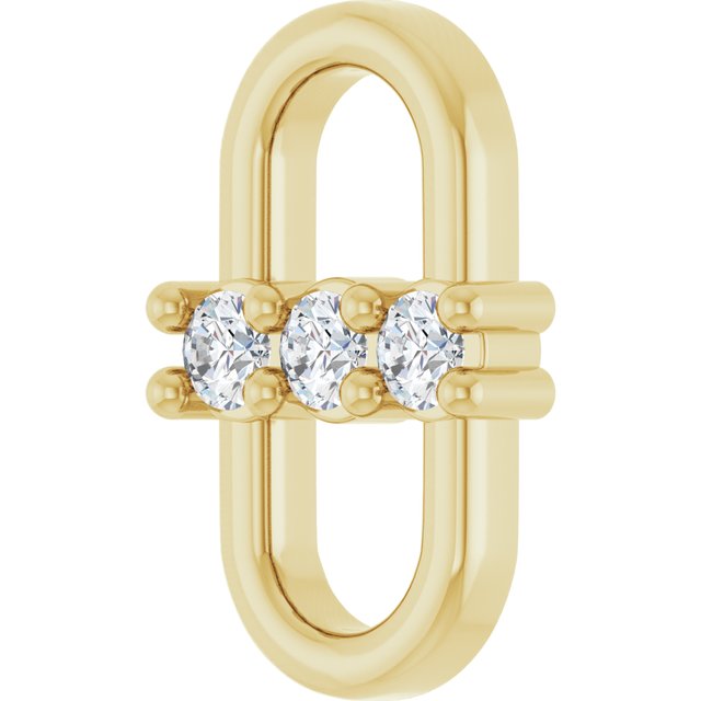 .05 CT Lab-Grown Diamond Link, 6.5 mm x 10 mm