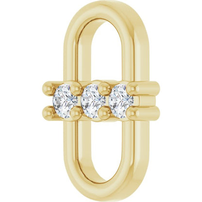 .05 CT Lab-Grown Diamond Link, 6.5 mm x 10 mm