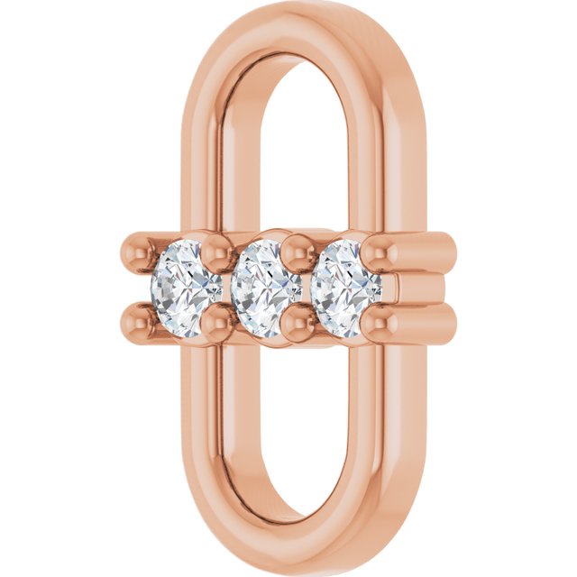 .05 CT Lab-Grown Diamond Link, 6.5 mm x 10 mm