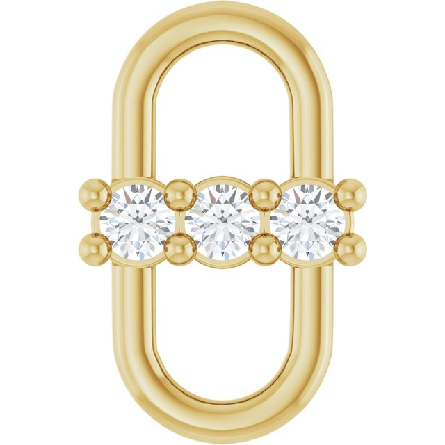 .05 CTW Natural Diamond Link, 6.5 mm x 10 mm