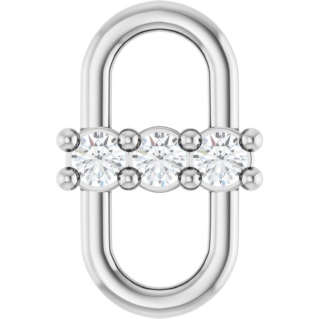 .05 CTW Natural Diamond Link, 6.5 mm x 10 mm