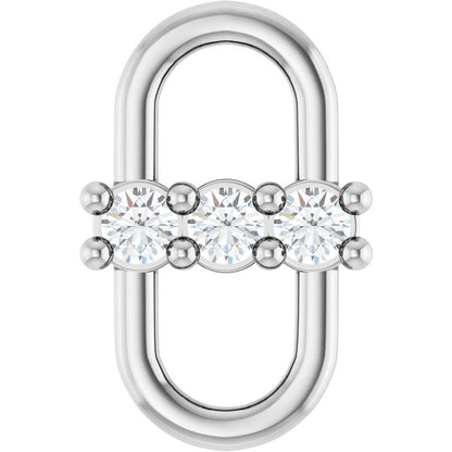.05 CTW Natural Diamond Link, 6.5 mm x 10 mm