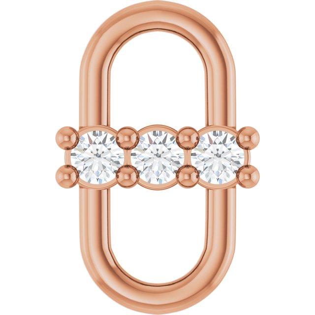 .05 CTW Natural Diamond Link, 6.5 mm x 10 mm