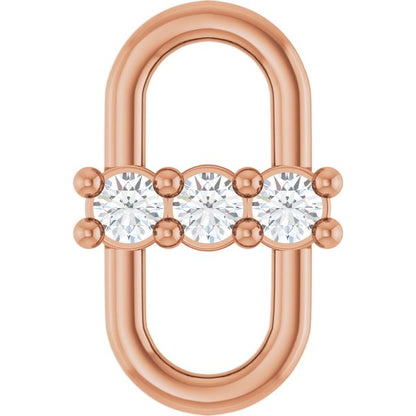 .05 CTW Natural Diamond Link, 6.5 mm x 10 mm