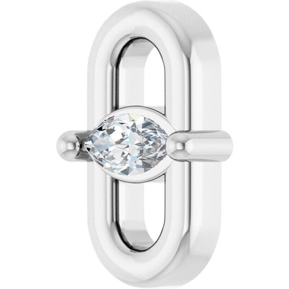 .03 CT Lab-Grown Diamond Link, 4.4 mm x 7 mm