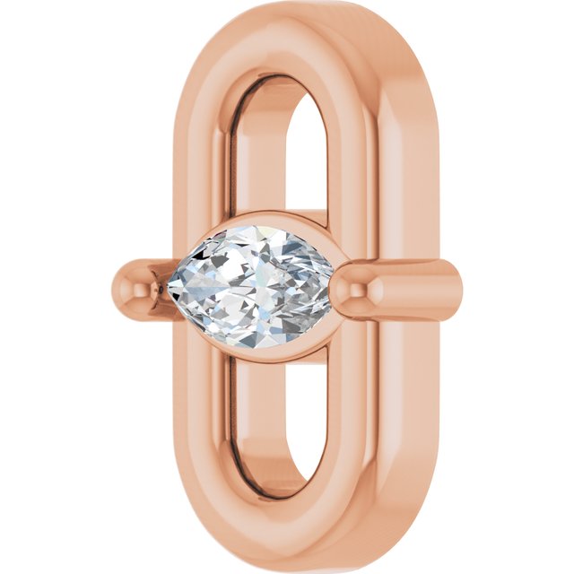 .03 CT Natural Diamond Link, 4.4 mm x 7 mm