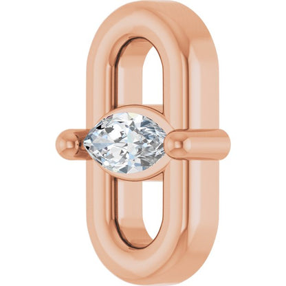 .03 CT Natural Diamond Link, 4.4 mm x 7 mm