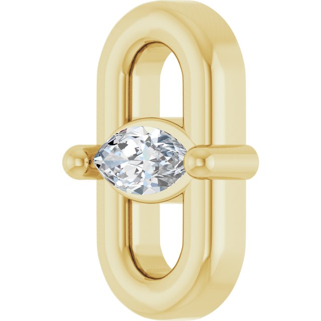 .03 CT Natural Diamond Link, 4.4 mm x 7 mm