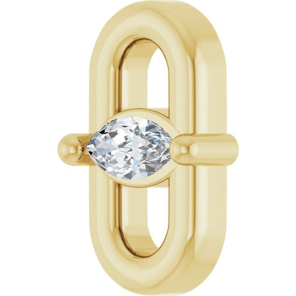 .03 CT Lab-Grown Diamond Link, 4.4 mm x 7 mm