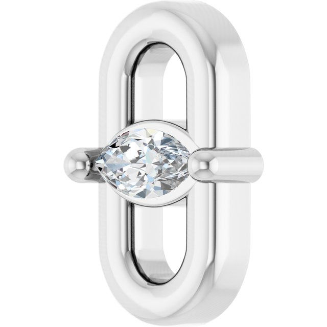 .03 CT Natural Diamond Link, 4.4 mm x 7 mm