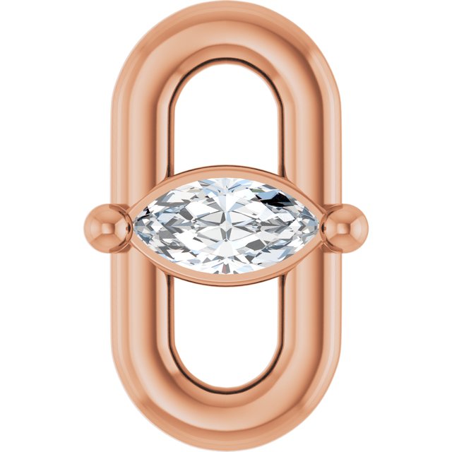 .03 CT Lab-Grown Diamond Link, 4.4 mm x 7 mm