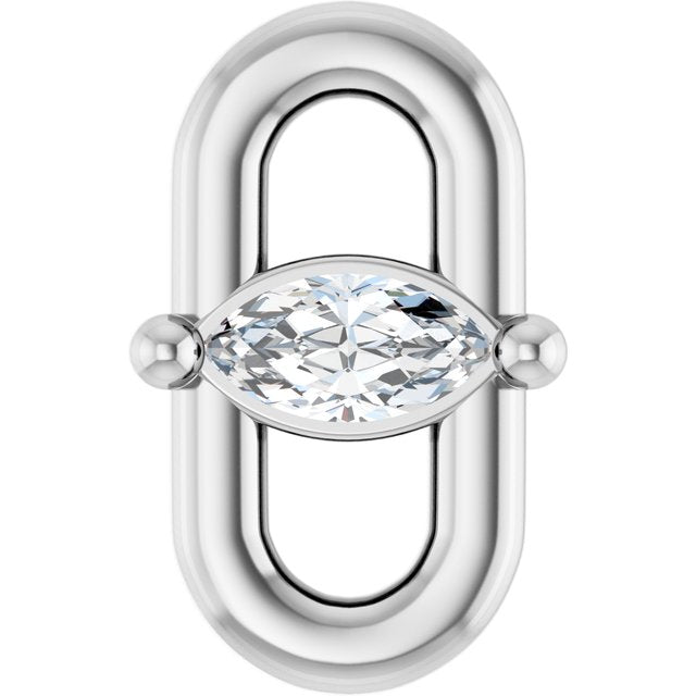 .03 CT Natural Diamond Link, 4.4 mm x 7 mm