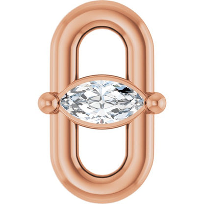 .03 CT Natural Diamond Link, 4.4 mm x 7 mm