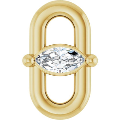 .03 CT Natural Diamond Link, 4.4 mm x 7 mm