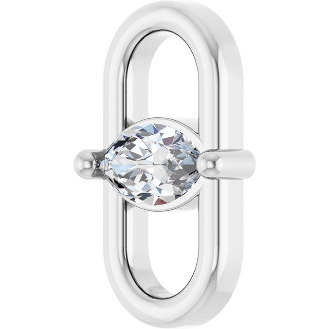 1/8 CT Natural Diamond Link, 6.1 mm x 10 mm