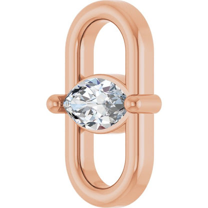 1/8 CT Natural Diamond Link, 6.1 mm x 10 mm
