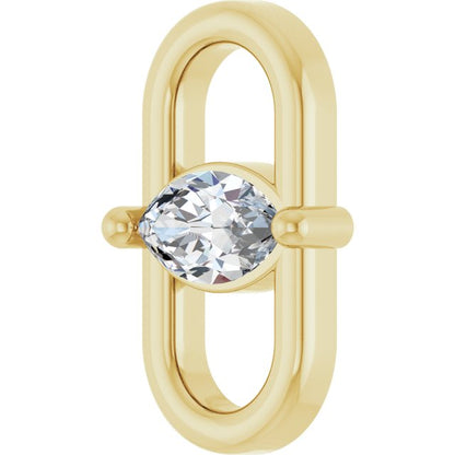1/8 CT Lab-Grown Diamond Link, 6.1 mm x 10 mm