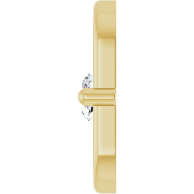 1/8 CT Natural Diamond Link, 6.1 mm x 10 mm