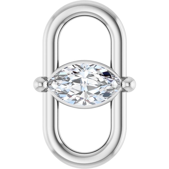 1/8 CT Natural Diamond Link, 6.1 mm x 10 mm