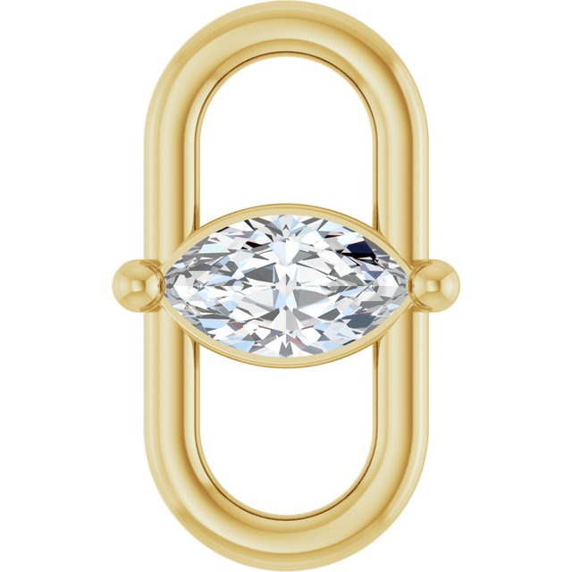 1/8 CT Natural Diamond Link, 6.1 mm x 10 mm