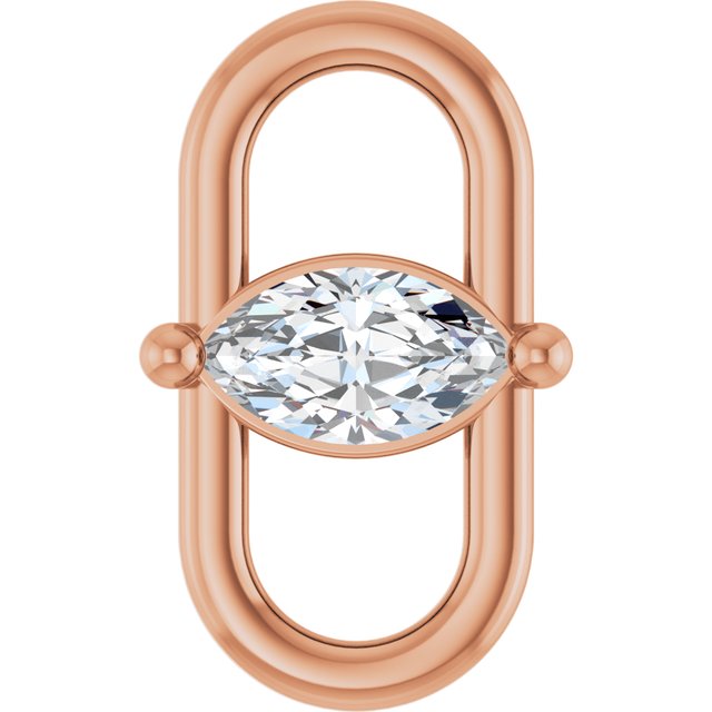 1/8 CT Lab-Grown Diamond Link, 6.1 mm x 10 mm