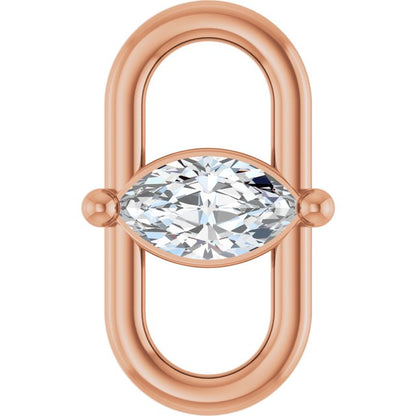 1/8 CT Lab-Grown Diamond Link, 6.1 mm x 10 mm