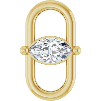 1/8 CT Lab-Grown Diamond Link, 6.1 mm x 10 mm