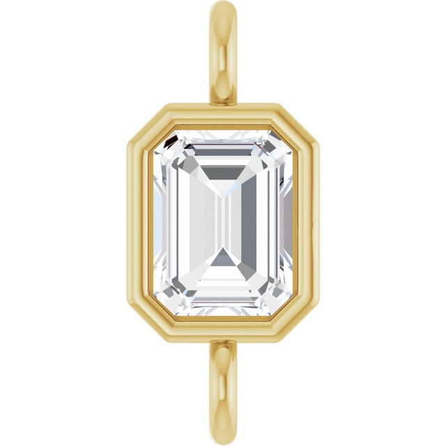 1/4 CT Natural Diamond Bezel-Set Link, 4.2 mm x 9.6 mm
