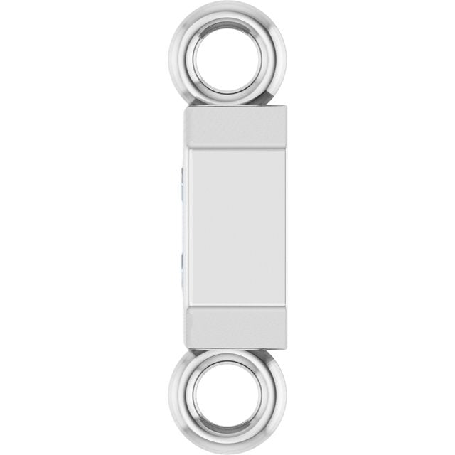 1/4 CT Natural Diamond Bezel-Set Link, 4.2 mm x 9.6 mm