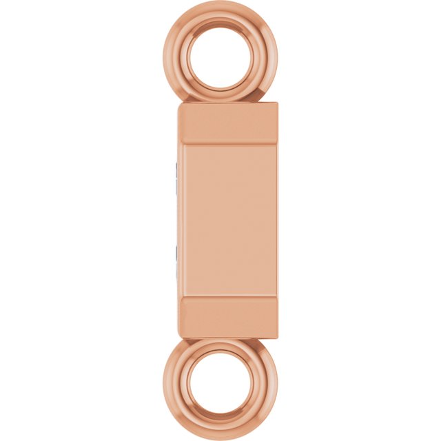 1/4 CT Natural Diamond Bezel-Set Link, 4.2 mm x 9.6 mm