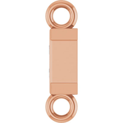 1/4 CT Natural Diamond Bezel-Set Link, 4.2 mm x 9.6 mm