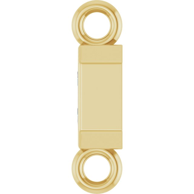 1/4 CT Natural Diamond Bezel-Set Link, 4.2 mm x 9.6 mm