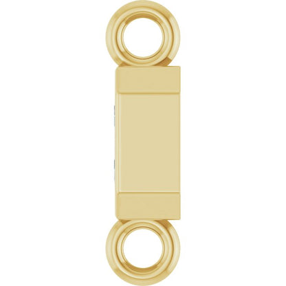 1/4 CT Natural Diamond Bezel-Set Link, 4.2 mm x 9.6 mm