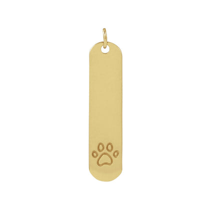 Engravable Paw Print Pendant