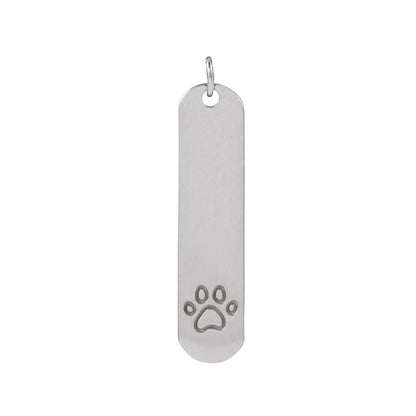 Engravable Paw Print Pendant