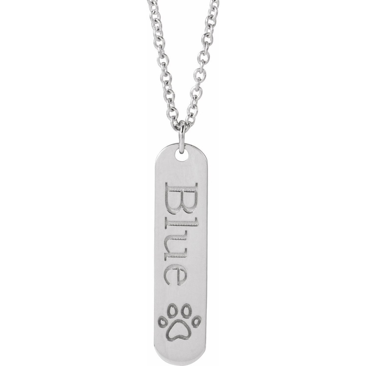 Engravable Paw Print 16-18" Necklace