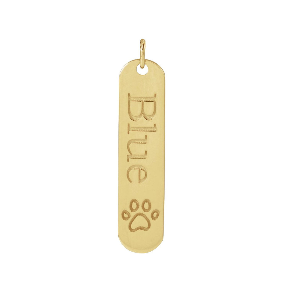 Engravable Paw Print Pendant
